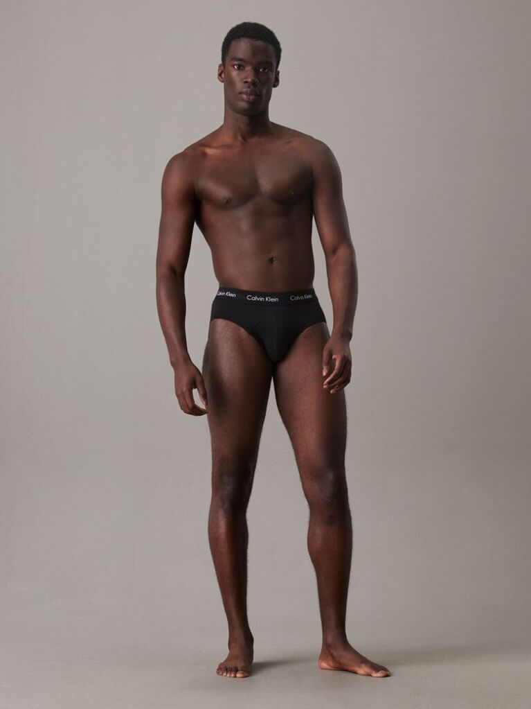 Μαύρο Σετ 3 Σλιπ - Cotton Stretch  Άνδρας