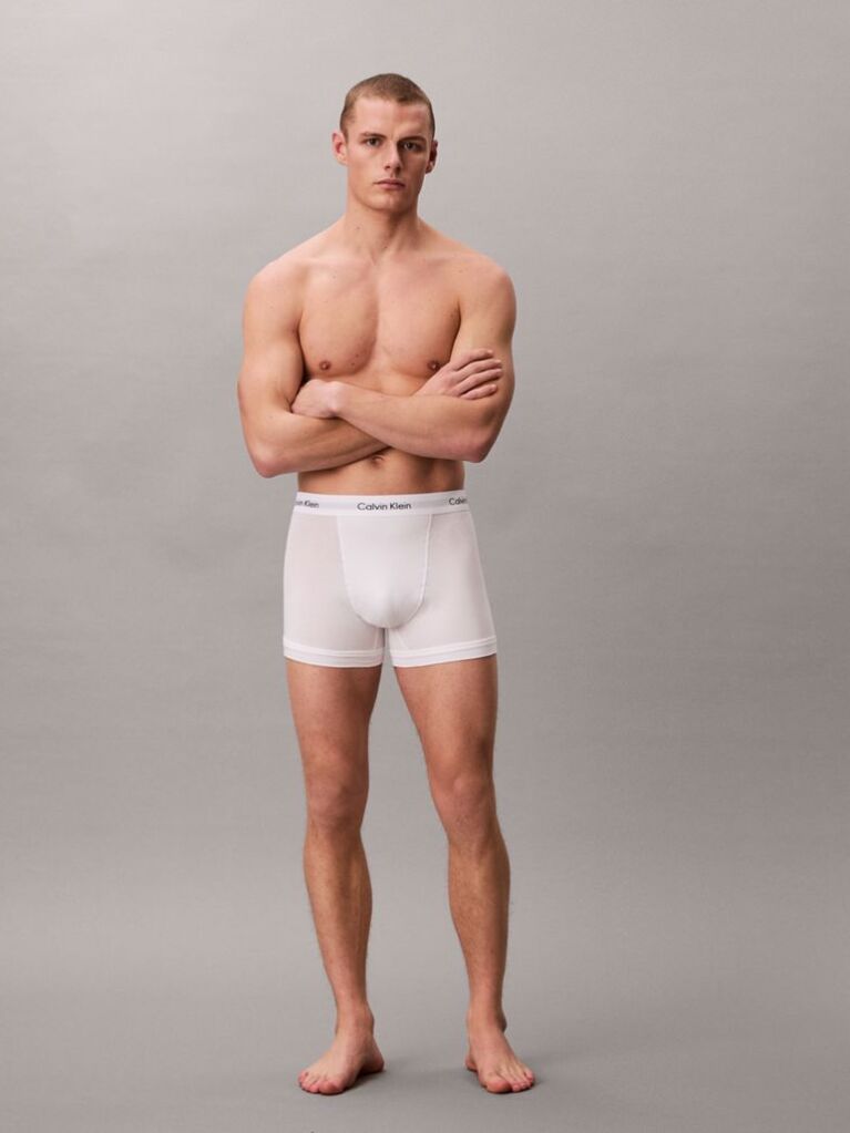 Λευκό Σετ 3 Μπόξερ - Cotton Stretch  Άνδρας
