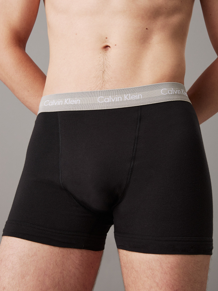 Μαύρο Σετ 3 Μπόξερ - Cotton Stretch  Άνδρας
