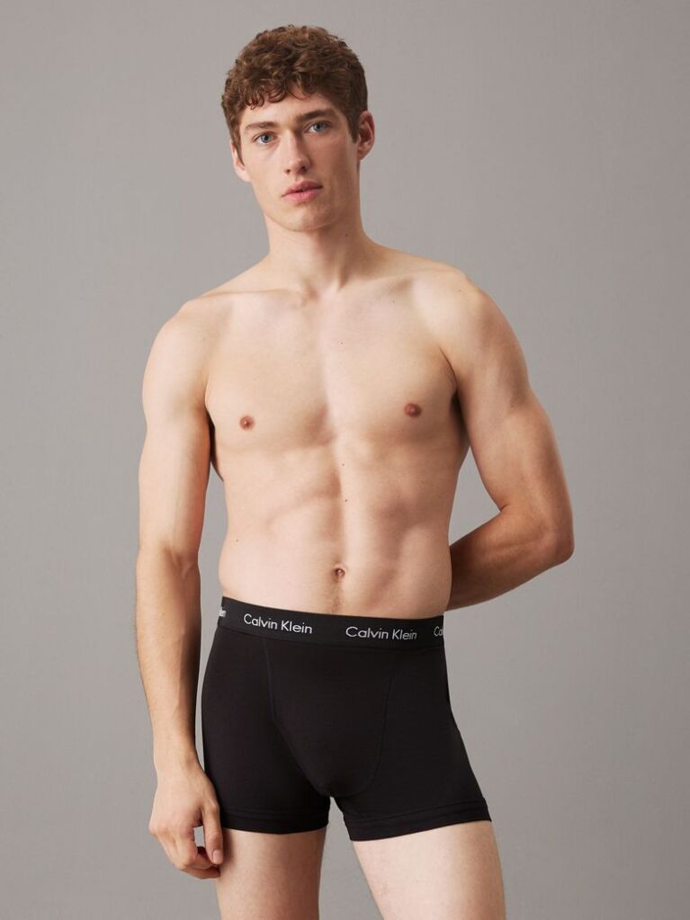 Μαύρο Σετ 3 Μπόξερ - Cotton Stretch  Άνδρας
