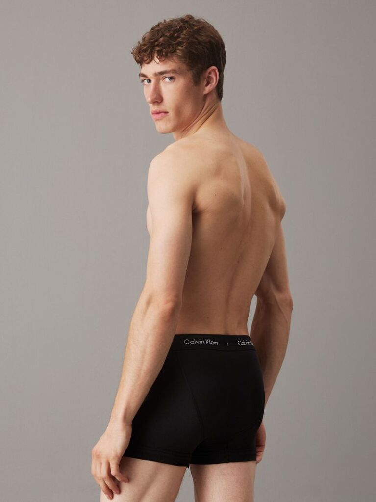 Μαύρο Σετ 3 Μπόξερ - Cotton Stretch  Άνδρας