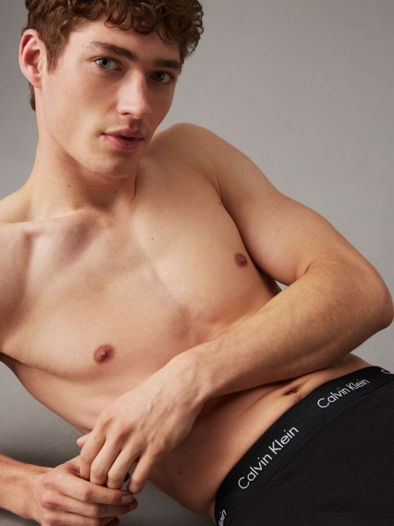 Μαύρο Σετ 3 Μπόξερ - Cotton Stretch  Άνδρας