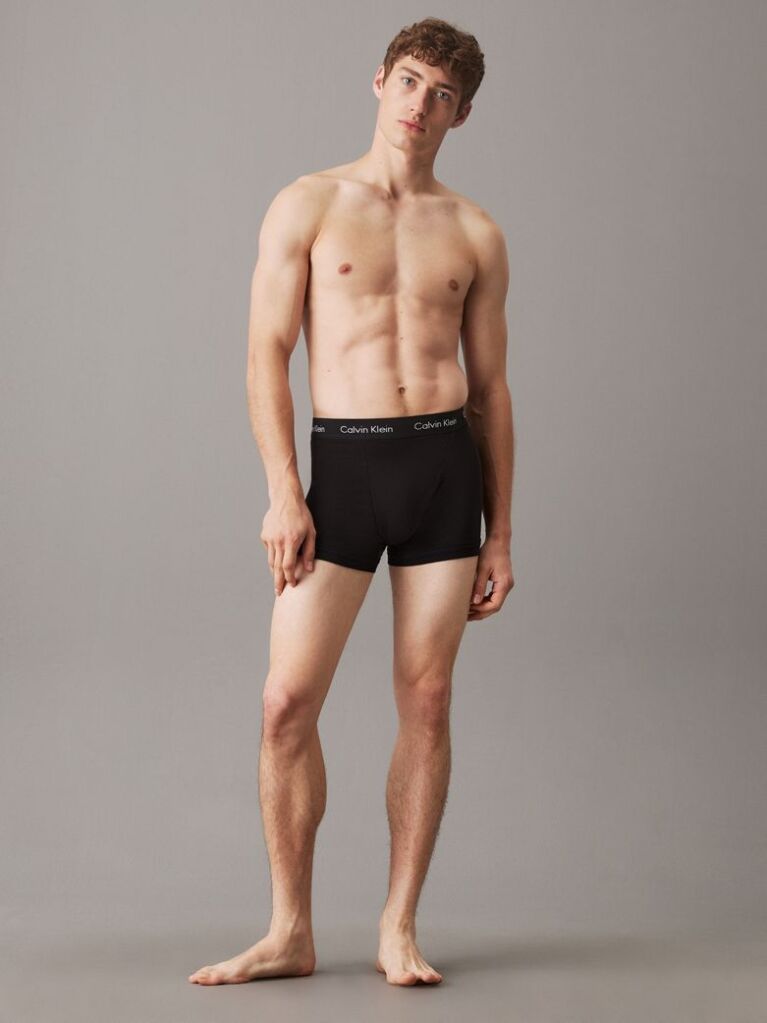 Μαύρο Σετ 3 Μπόξερ - Cotton Stretch  Άνδρας