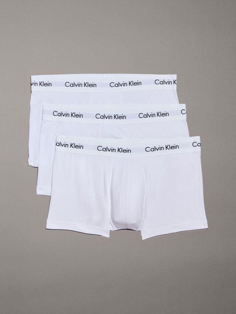 Λευκό Σετ 3 Χαμηλόμεσα Μπόξερ - Cotton Stretch  Άνδρας