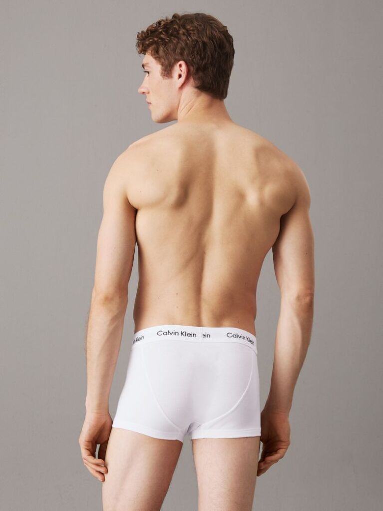 Λευκό Σετ 3 Χαμηλόμεσα Μπόξερ - Cotton Stretch  Άνδρας