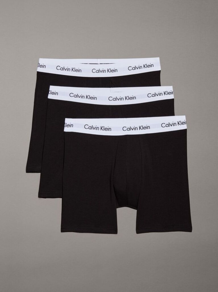 Μαύρο Σετ 3 Μπόξερ - Cotton Stretch  Άνδρας