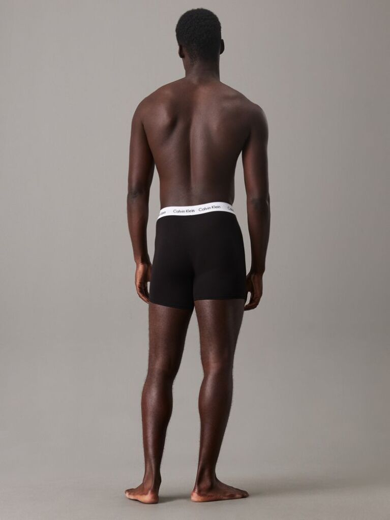 Μαύρο Σετ 3 Μπόξερ - Cotton Stretch  Άνδρας