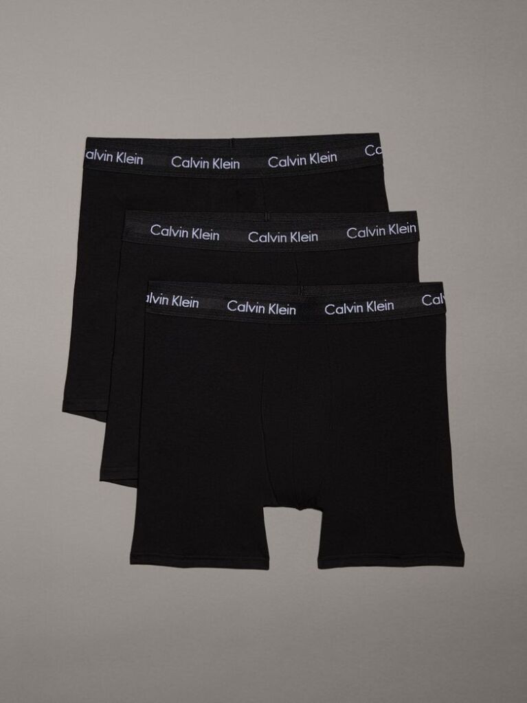 Μαύρο Σετ 3 Μπόξερ - Cotton Stretch  Άνδρας