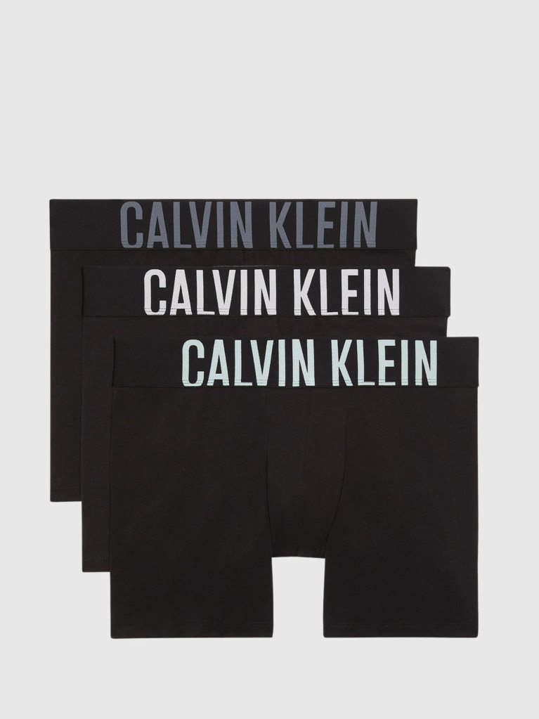 Black 3 Pack Boxer Briefs - Intense Power Cotton  Men