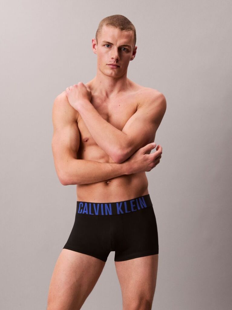 Black 3 Pack Low Rise Trunks - Intense Power Micro  Men