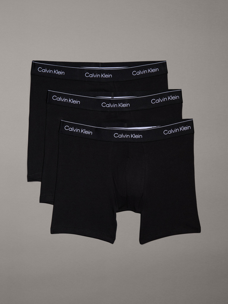 Μαύρο Σετ 3 Μπόξερ - Modern Cotton  Άνδρας