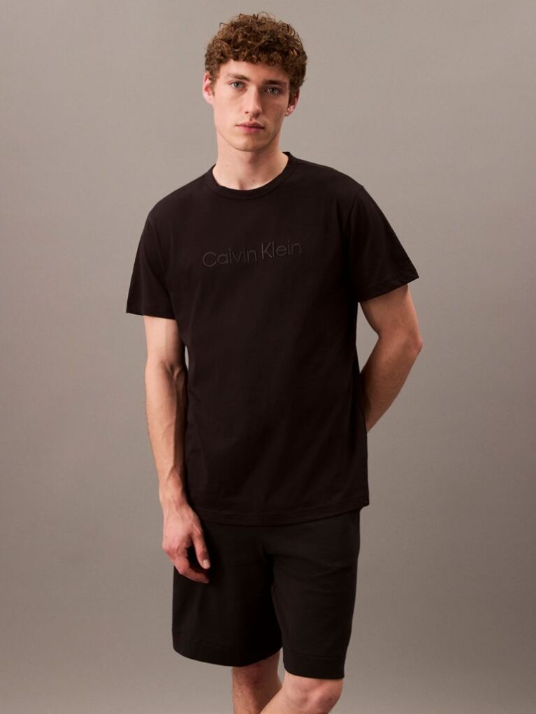 Μαύρο Lounge Κοντομάνικο T-shirt  Άνδρας