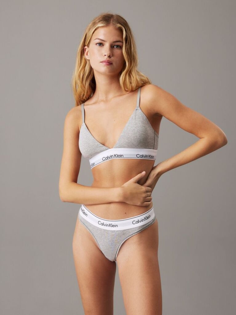 Grey Triangle Bra - Modern Cotton  Women