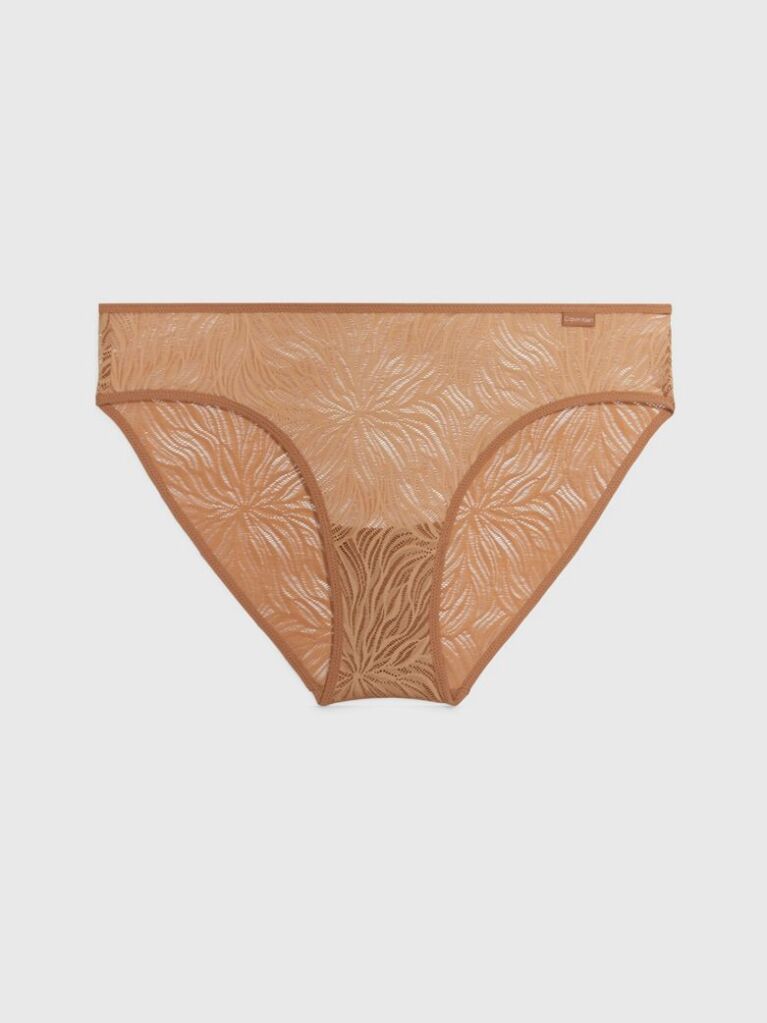 Beige Bikini Briefs - Sheer Marquisette  Women