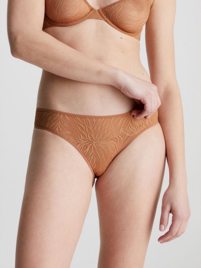 Beige Bikini Briefs - Sheer Marquisette  Women