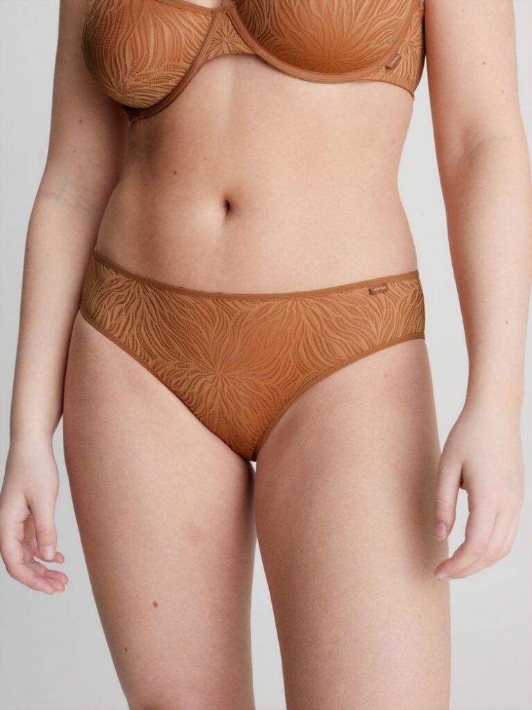 Beige Bikini Briefs - Sheer Marquisette  Women
