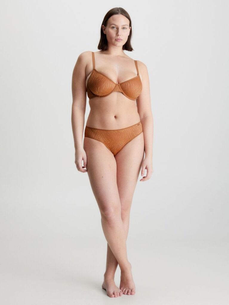 Beige Bikini Briefs - Sheer Marquisette  Women