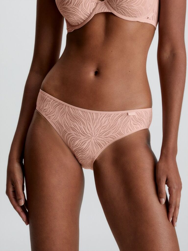 Beige Bikini Briefs - Sheer Marquisette  Women