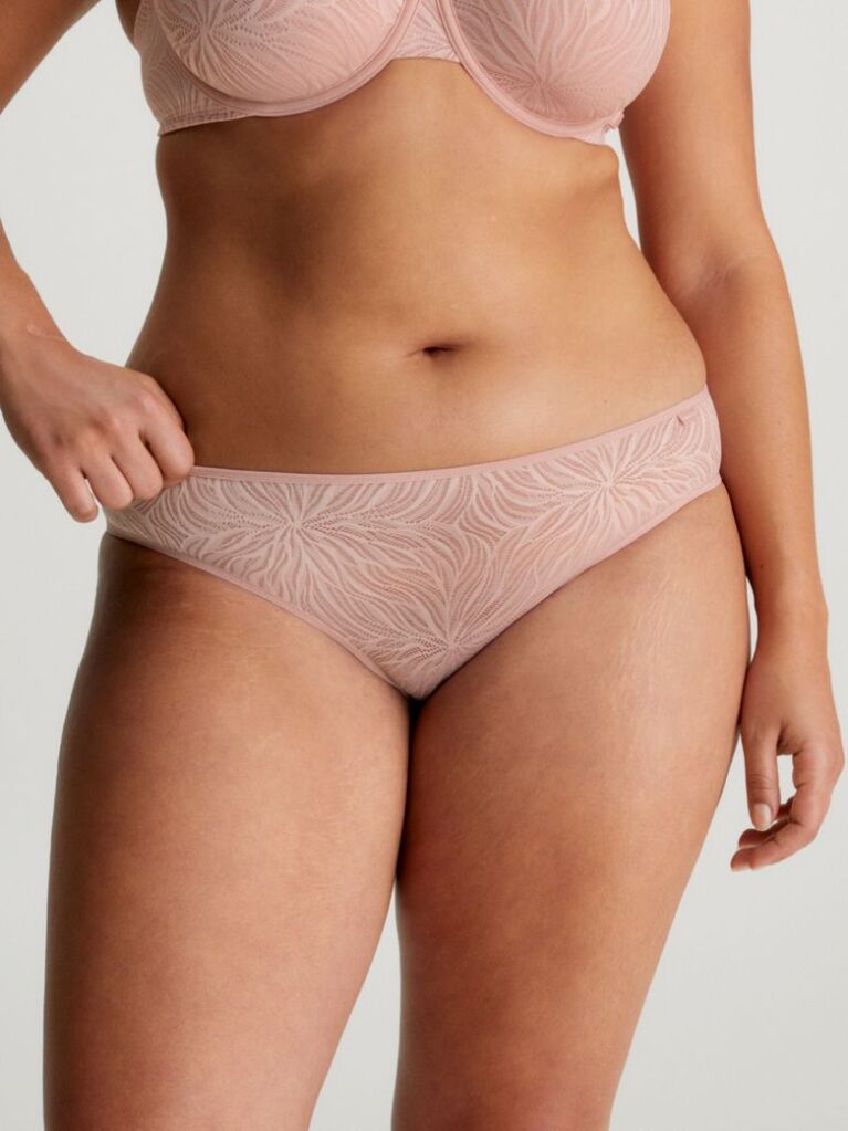 Beige Bikini Briefs - Sheer Marquisette  Women