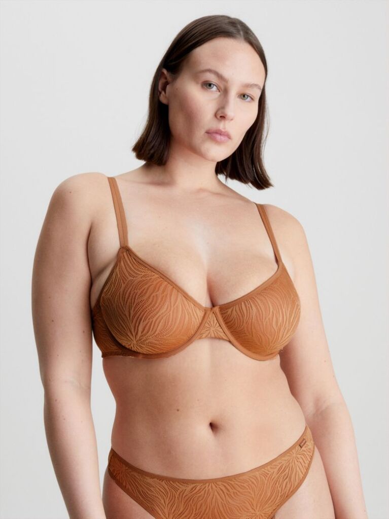 Brown Demi Bra - Sheer Marquisette  Women