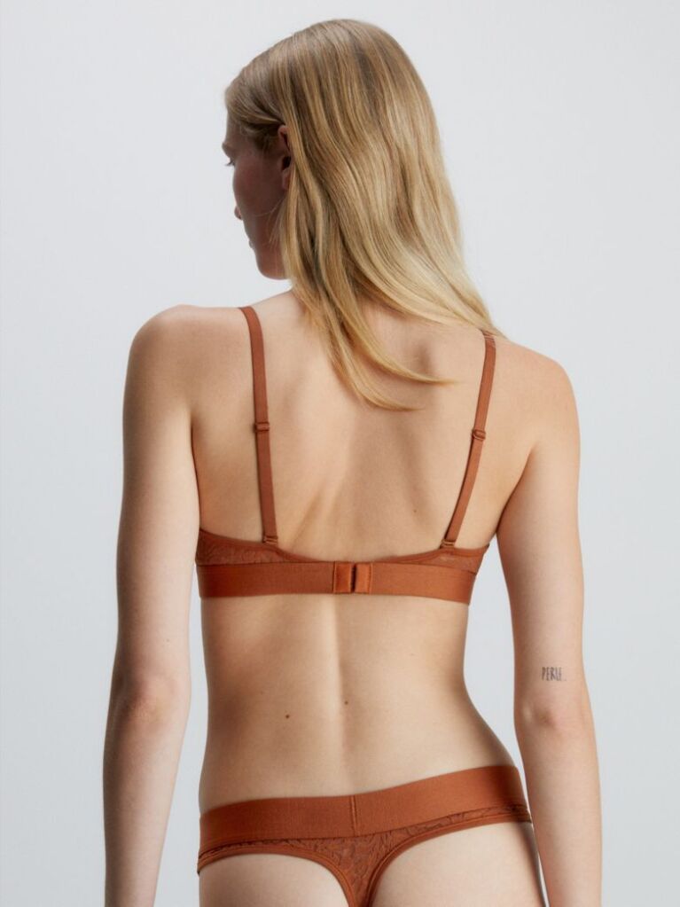 Orange Lace Triangle Bra - Intrinsic  Women