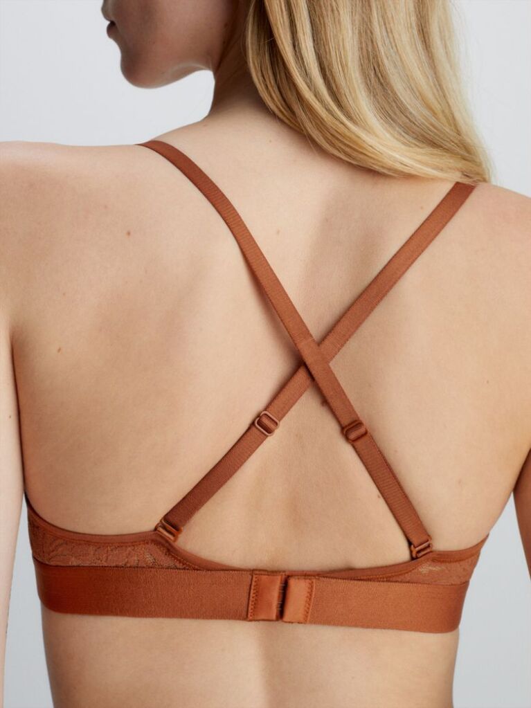Orange Lace Triangle Bra - Intrinsic  Women