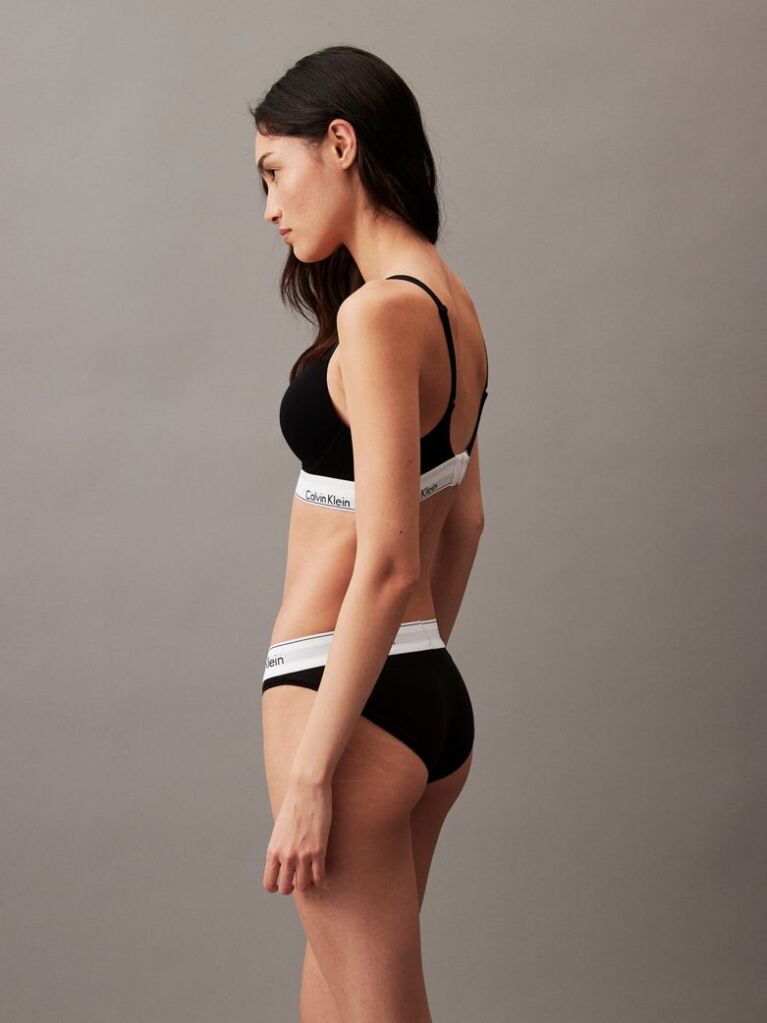 Black Push Up Plunge Bra - Modern Cotton  Women