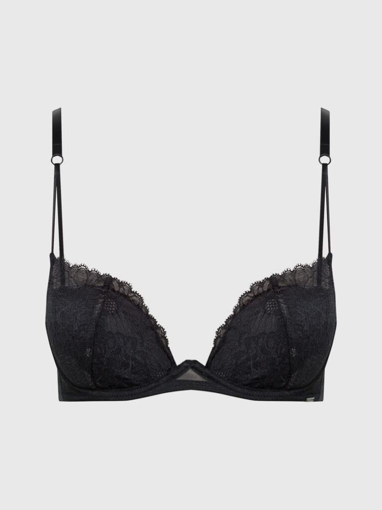 Black Lace Plunge Bra  Women