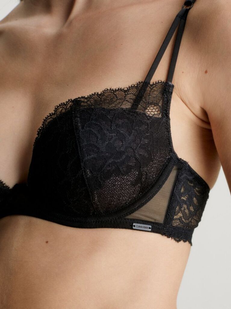 Black Lace Plunge Bra  Women