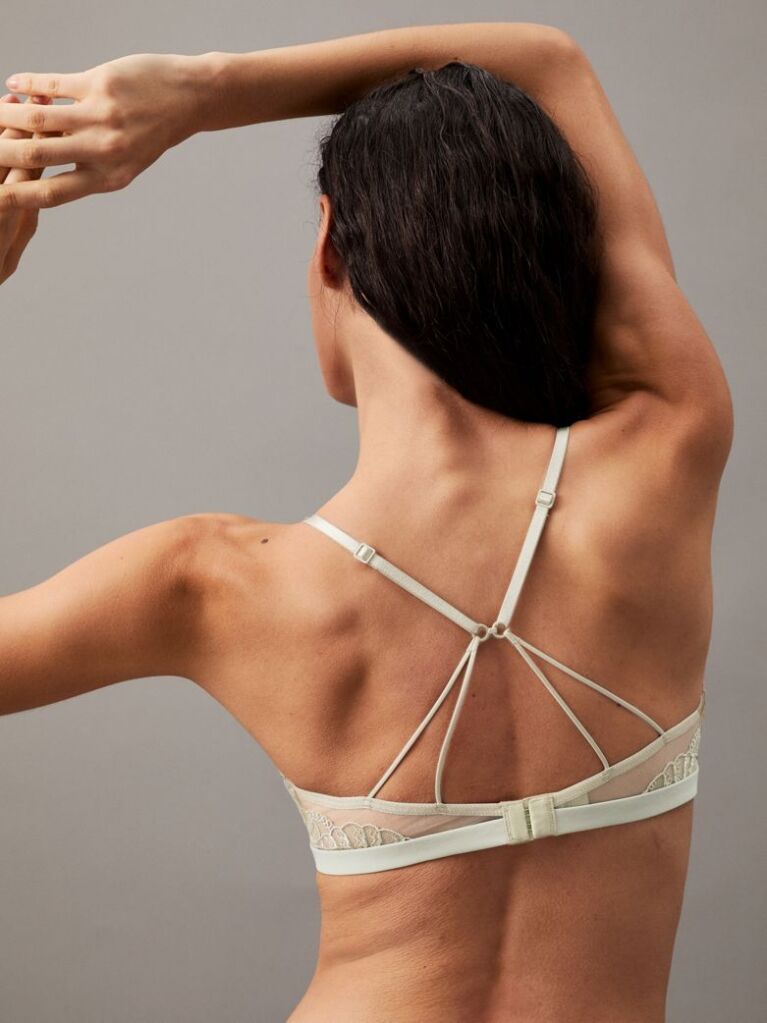Green Lace Triangle Bra  Women