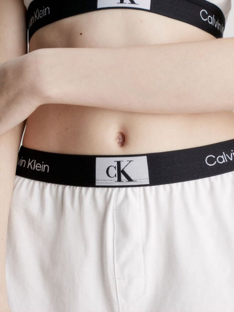 White Pyjama Shorts - CK96  Women