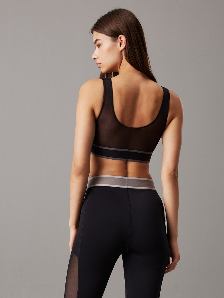 Black Medium Impact Sports Bra  Women