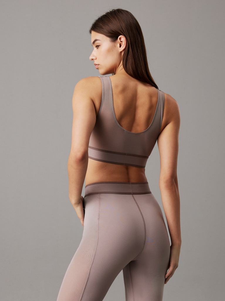 Brown Medium Impact Sports Bra  Women
