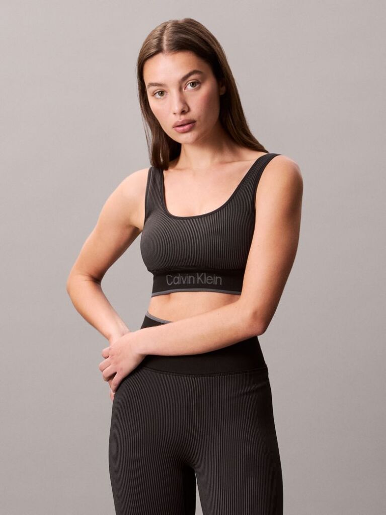 Black Medium Impact Sports Bra  Women