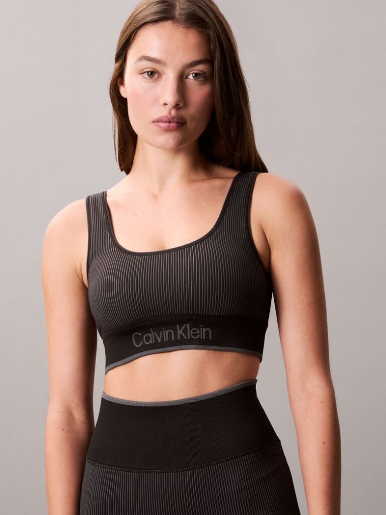 Black Medium Impact Sports Bra  Women