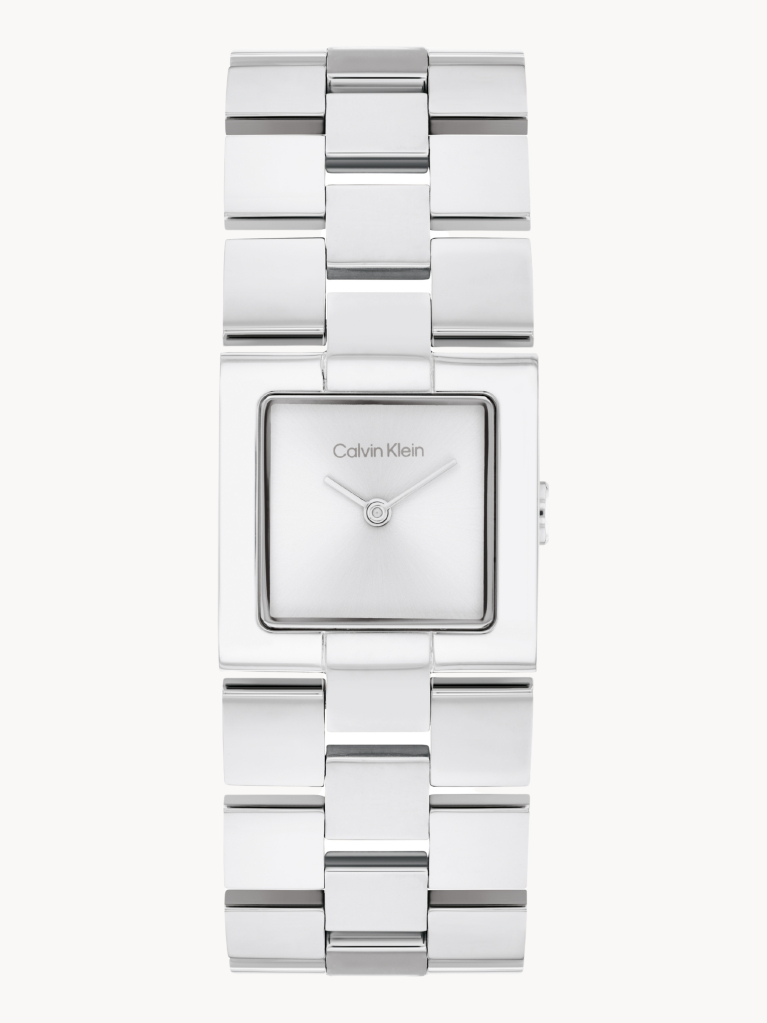 Silver Stainless Steel Square Bracelet Watch  Women