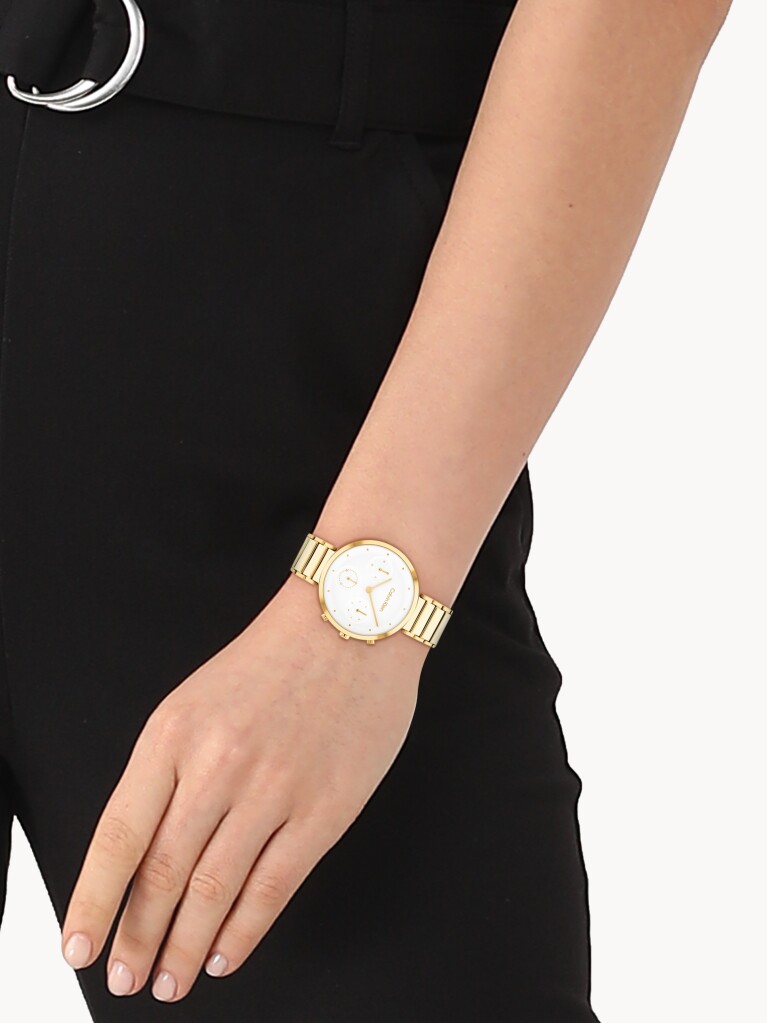 Gold Stainless Steel Gold Tone Watch  Women