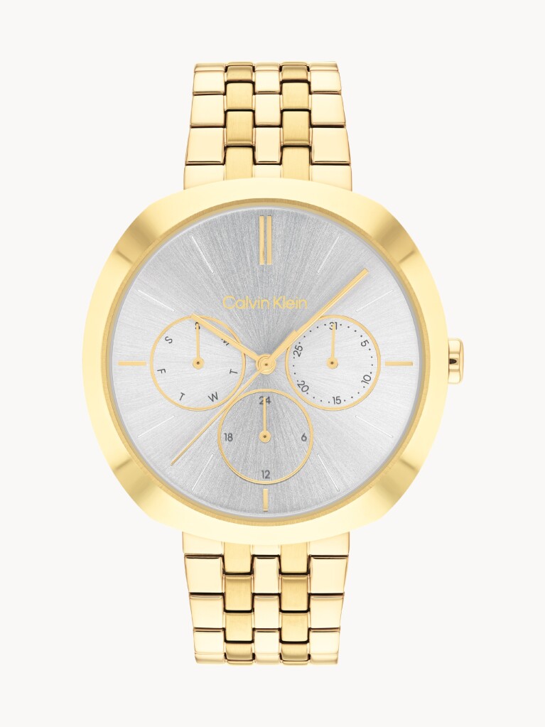 Silver Stainless Steel Gold Watch  Women