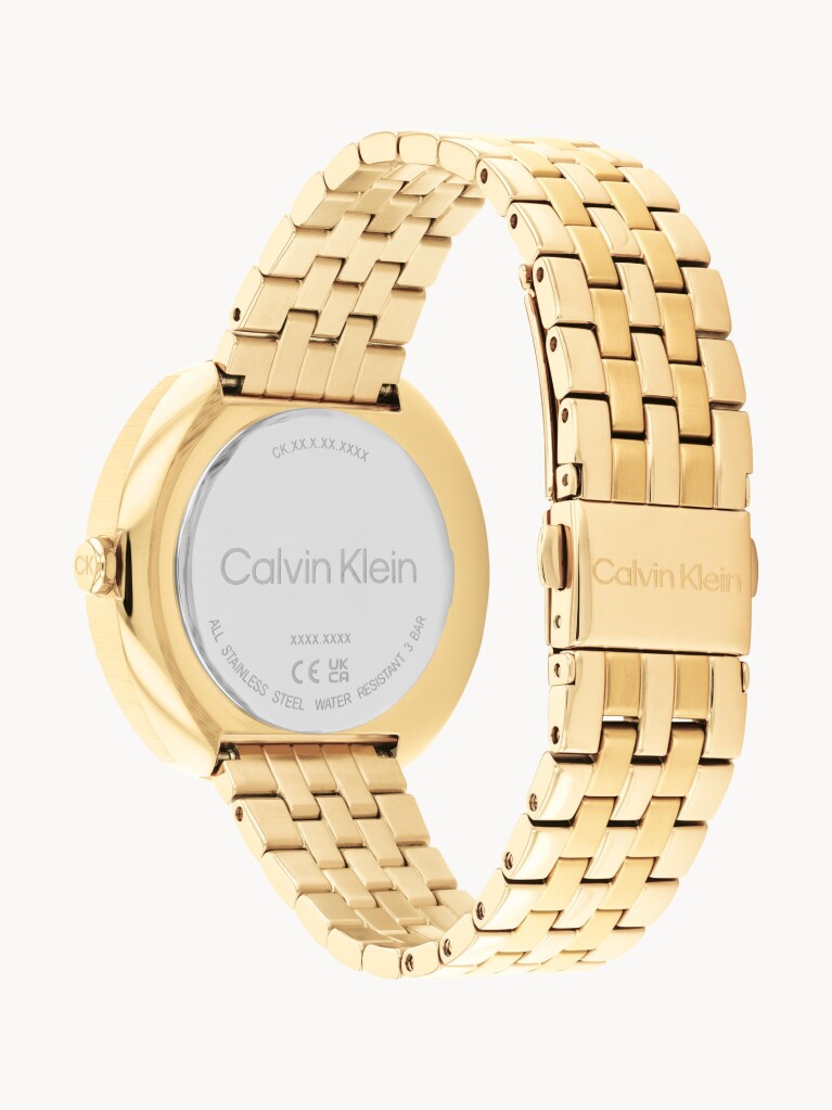 Silver Stainless Steel Gold Watch  Women