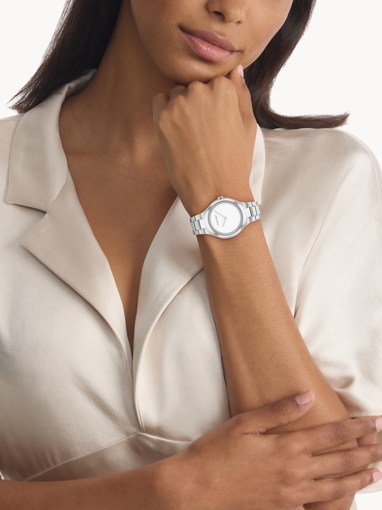 White Stainless Steel Watch  Women