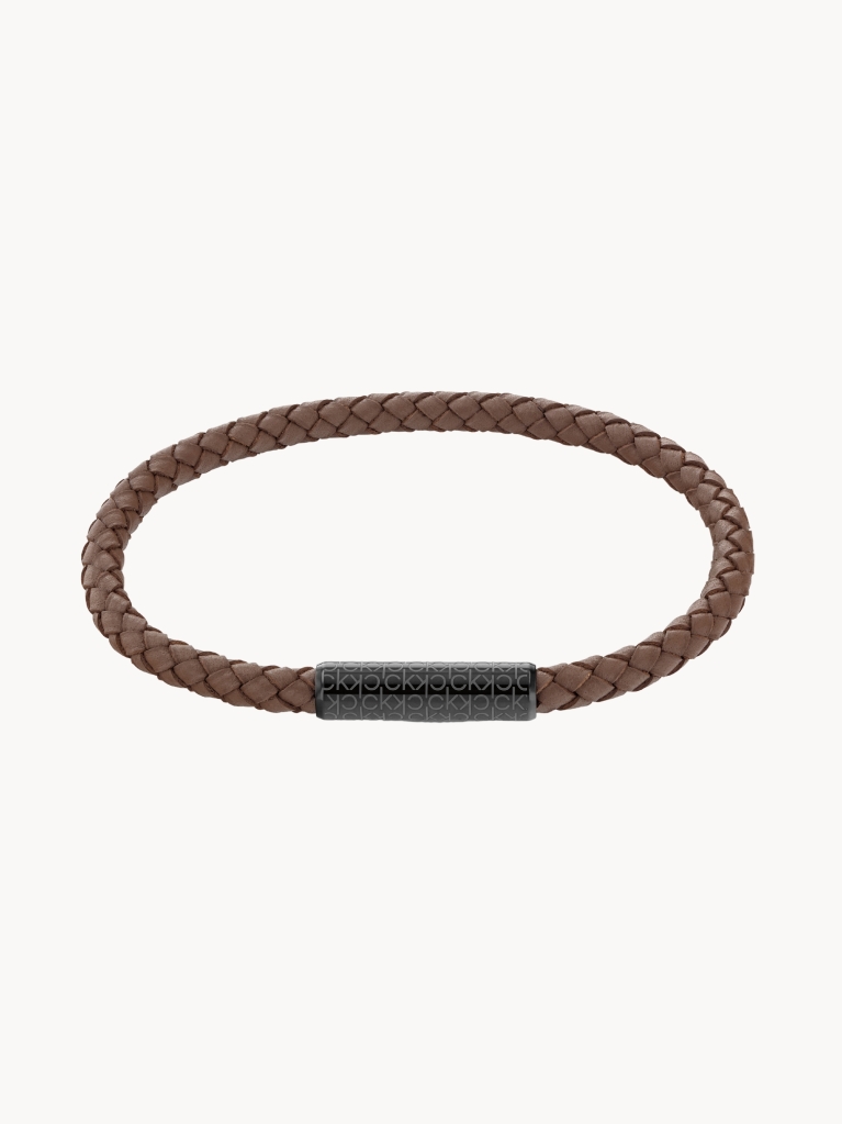 Brown Braided Single Strand Bracelet  Men