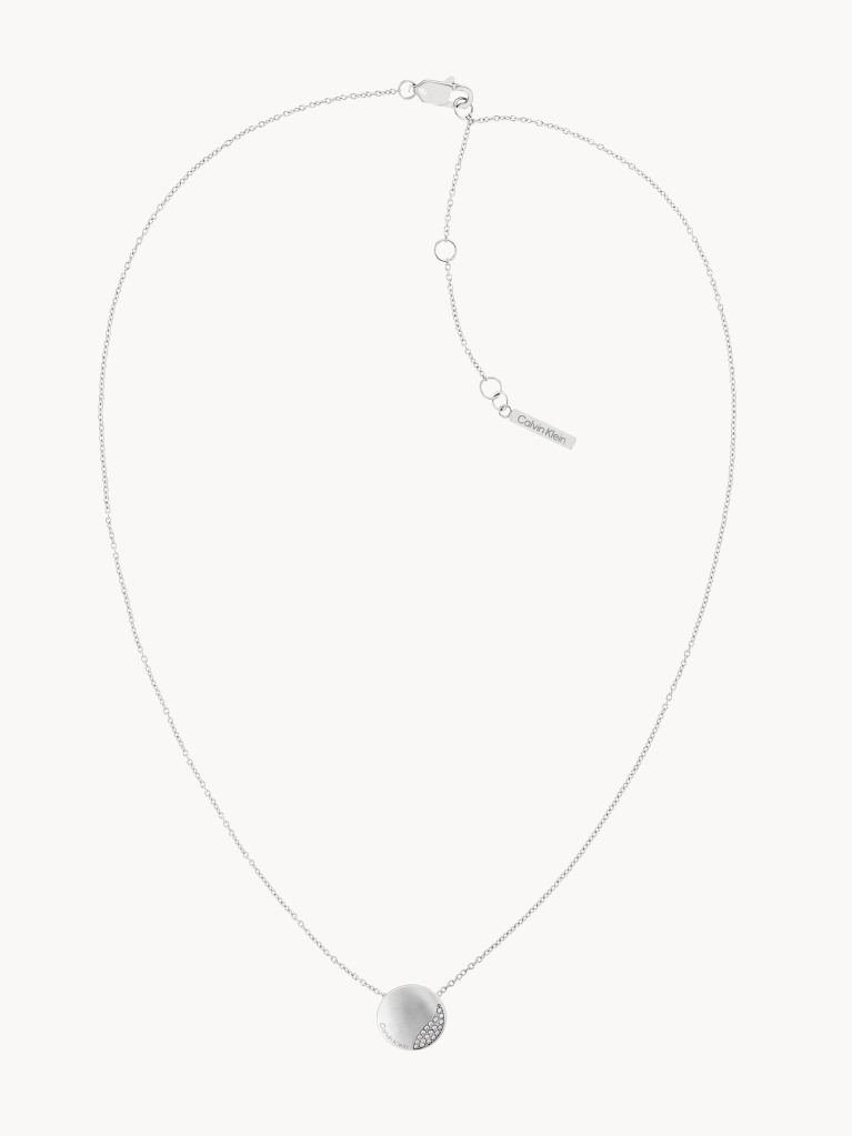 Silver Brushed Necklace  Women