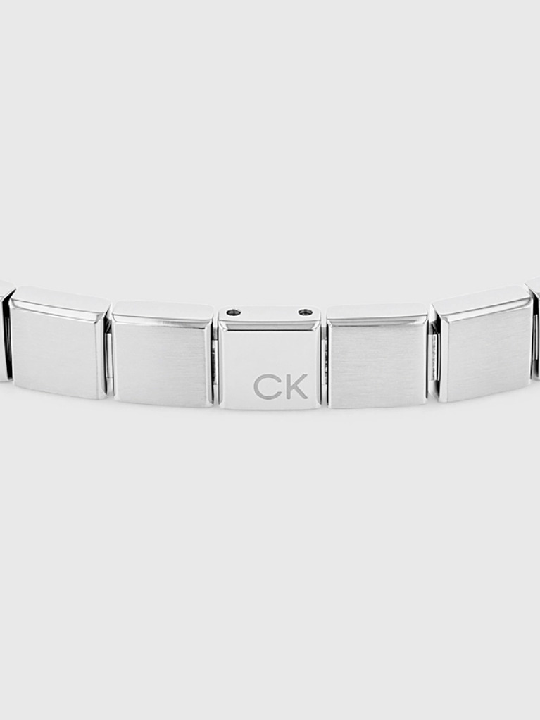 Silver Minimalistic Squares Link Bracelet  Men
