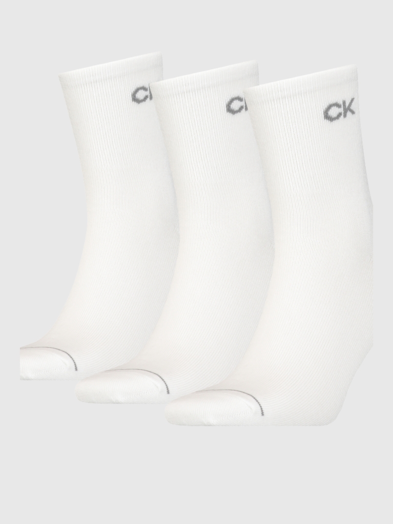 White CK Men Short Sock 3P  Men