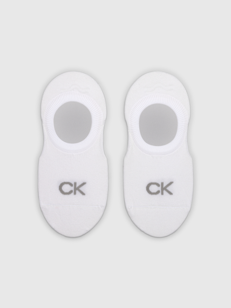 White 2 Pack Invisible Socks   Women