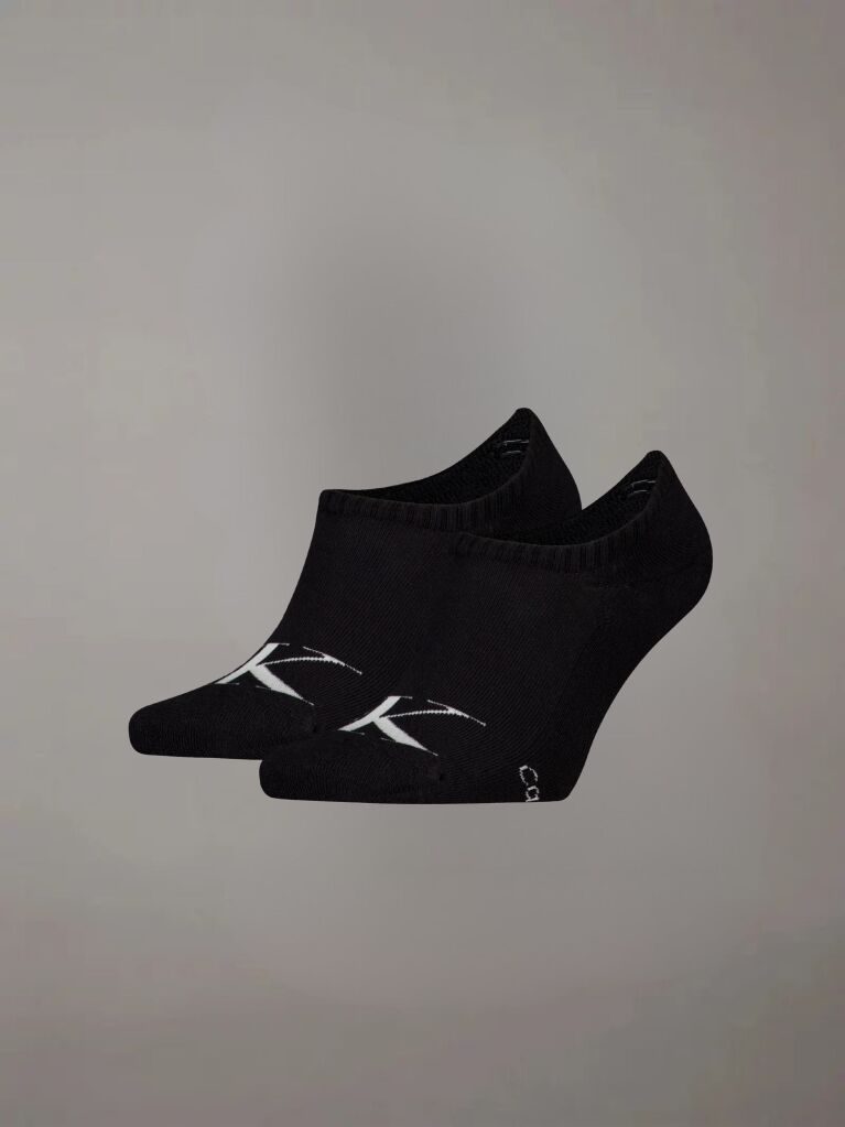 Black 2 Pack Invisible Socks   Men