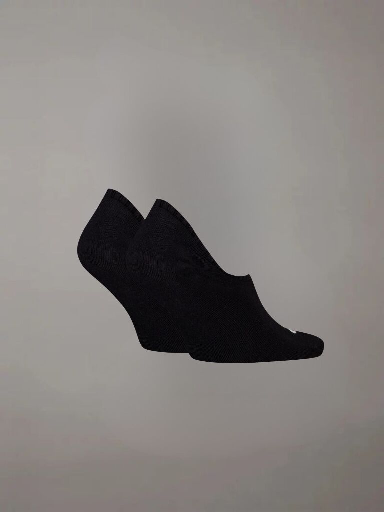 Black 2 Pack Invisible Socks   Men