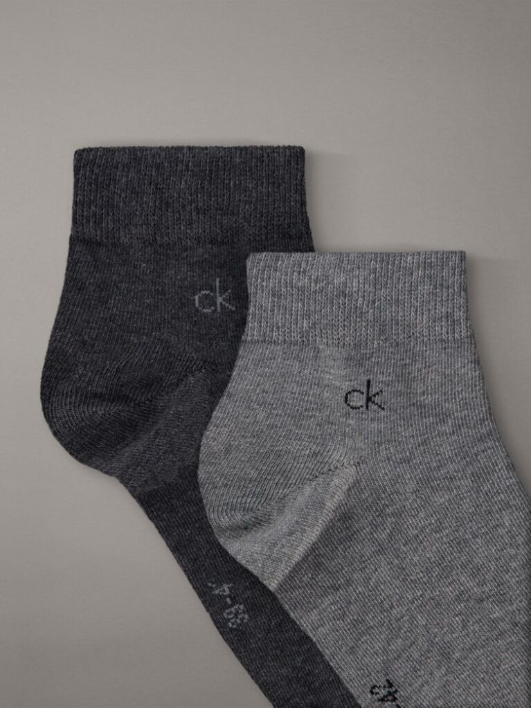 Grey 3 Pack Soft Cotton Stretch Ankle Socks  Men