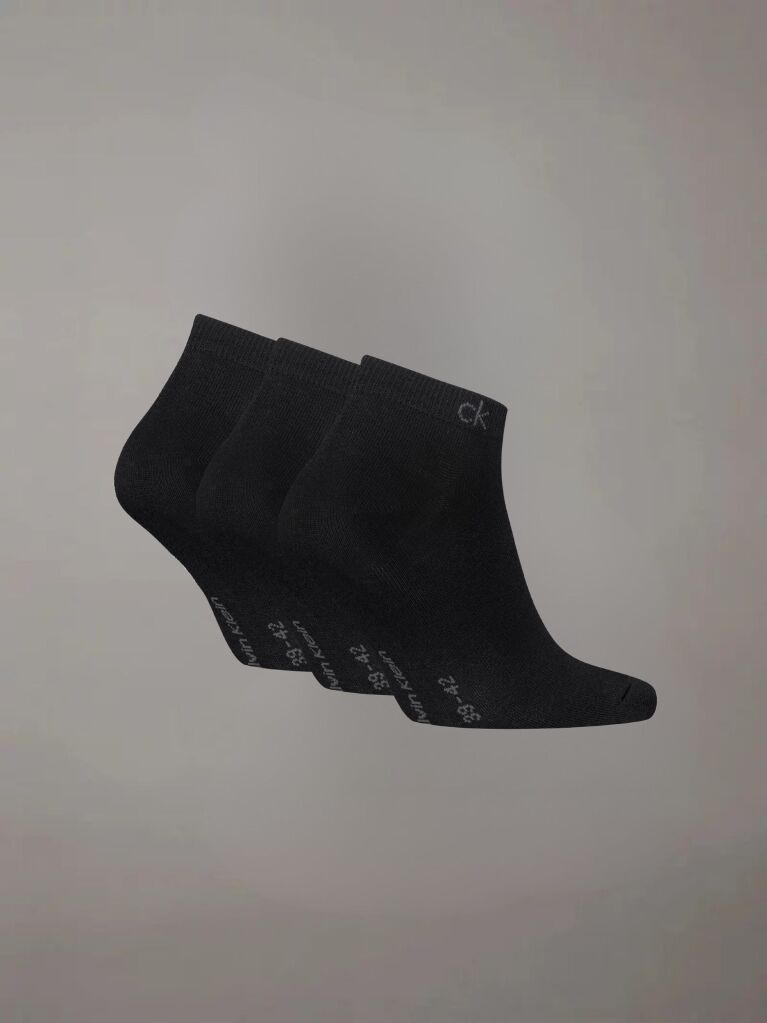 Μαύρο Σετ 3 Ζευγάρια Κάλτσες Για Sneakers  Άνδρας
