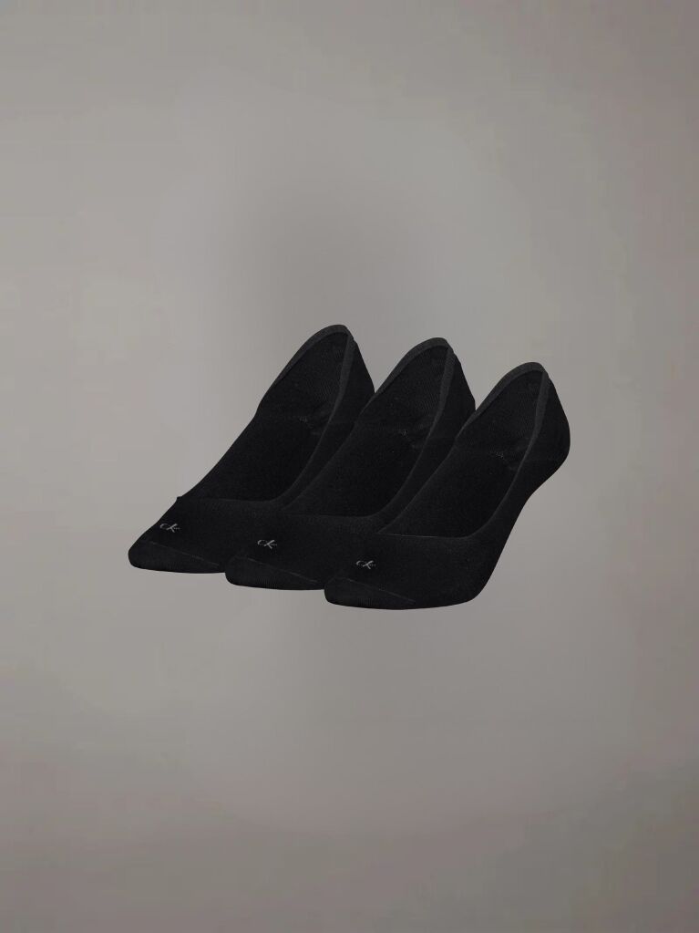 Black 3 Pack Invisible Socks   Women